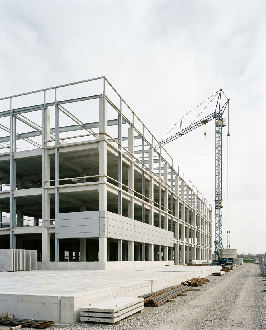 Project oversight area overlooking a clean civilian production line — from consultation to production start